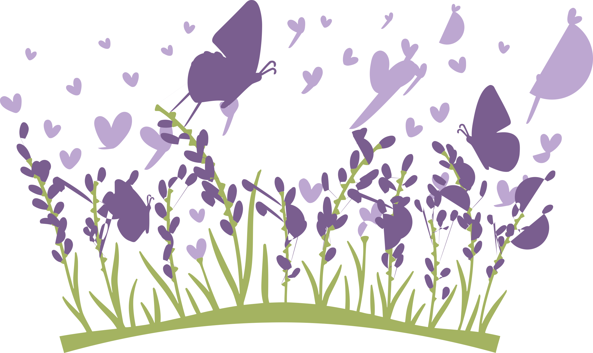 Purple Butterflies Starbucks Editable Svg Line Art Free Vectors